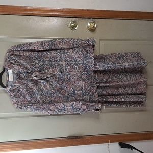 CG Career Guild Vintage 70s Pussybow Blouse & Skirt Secretary Set Plus Size